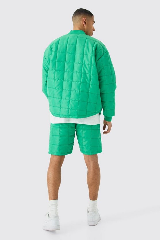 Gesteppte Bomberjacke mit Oversize Taschen