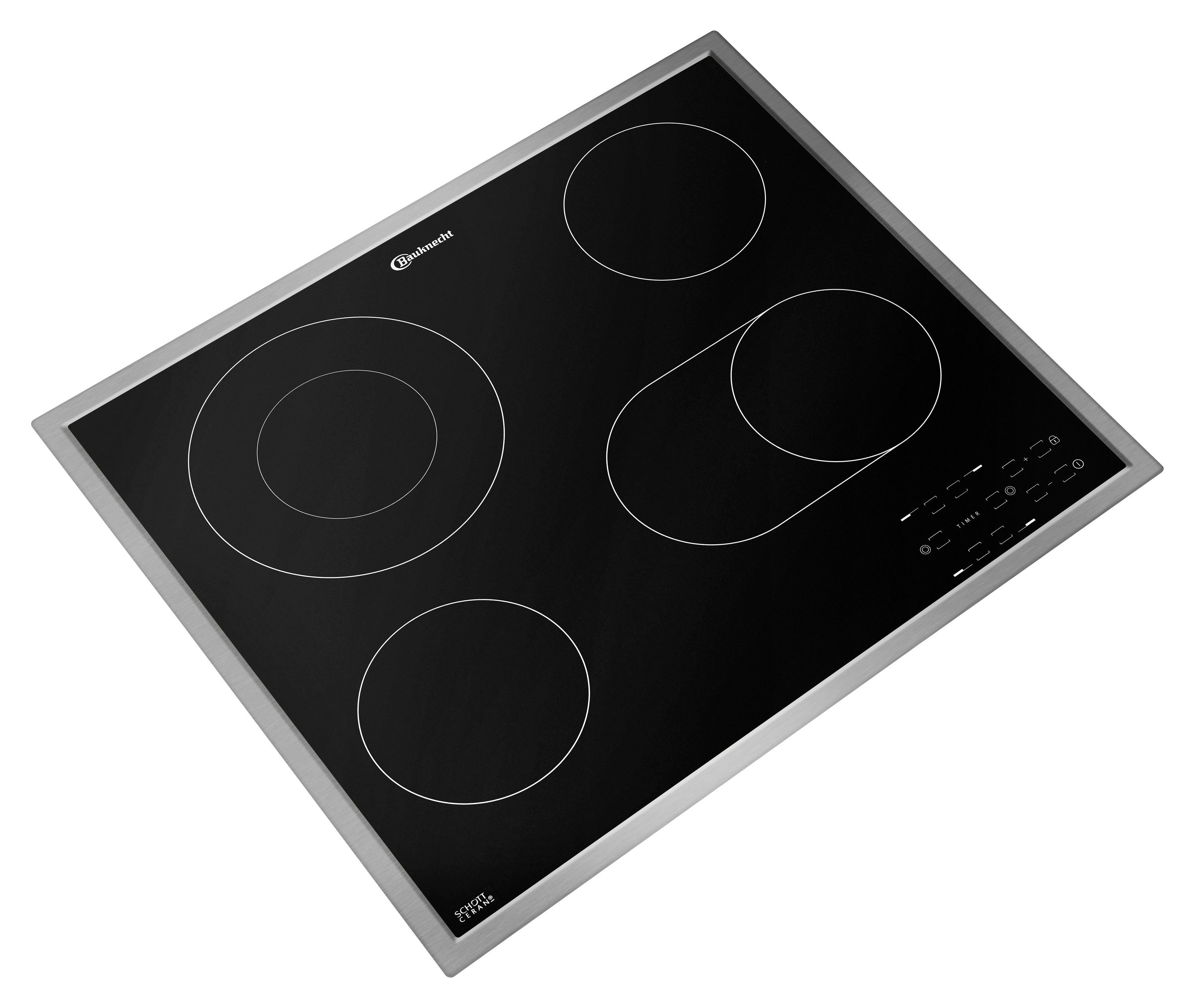 BAUKNECHT Backofen-Set BAKO4 HR6 BLACK, mit 2-fach-Teleskopauszug, Hydrolyse