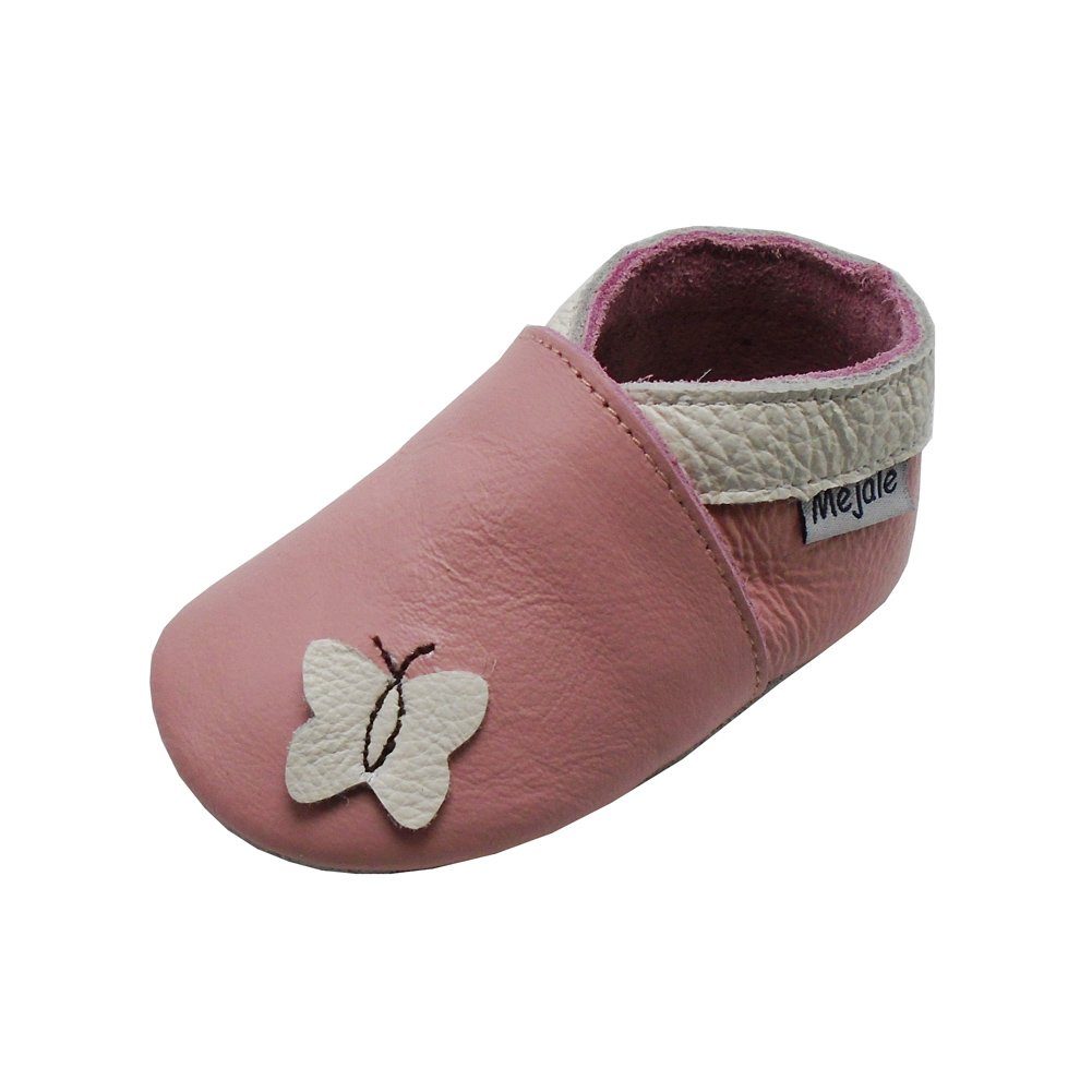 Yalion Weiche Leder Krabbelschuhe Lauflernschuhe Rosa 100% Leder Hausschuh