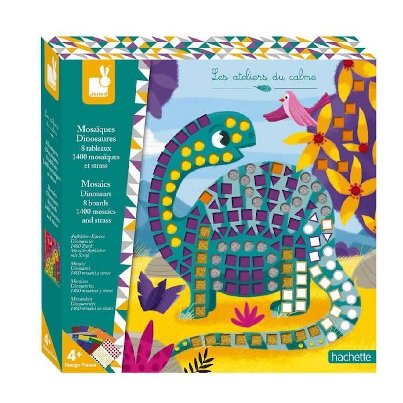 Kit Créatif : Mosaïques Dinosaures Coloris Unique bleu
