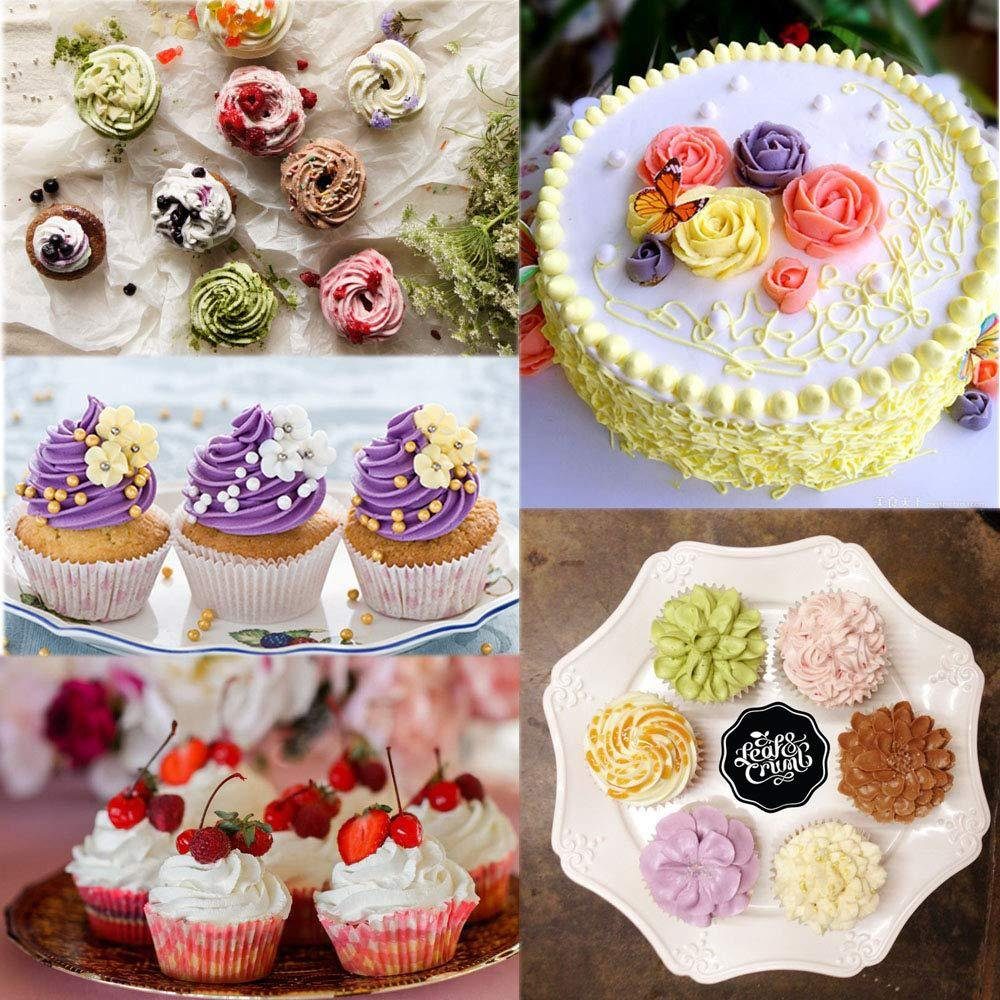 Dedom Brotbackform 72-teiliges Kuchendekorationsset,Gebäckbeutel, Zuckergussglätter, (72-tlg), Spritztüllen Kuppler, Blumenheber für Kuchendekoration, Backwerkzeuge