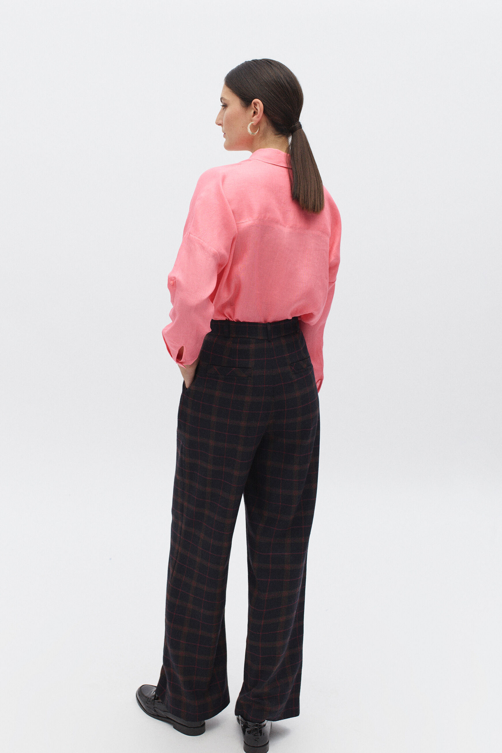 chemisier sandy 100% lin rose femme
