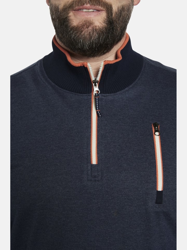 Charles Colby Sweatshirt EARL PADRIC in dunkelblau melange günstig kaufen