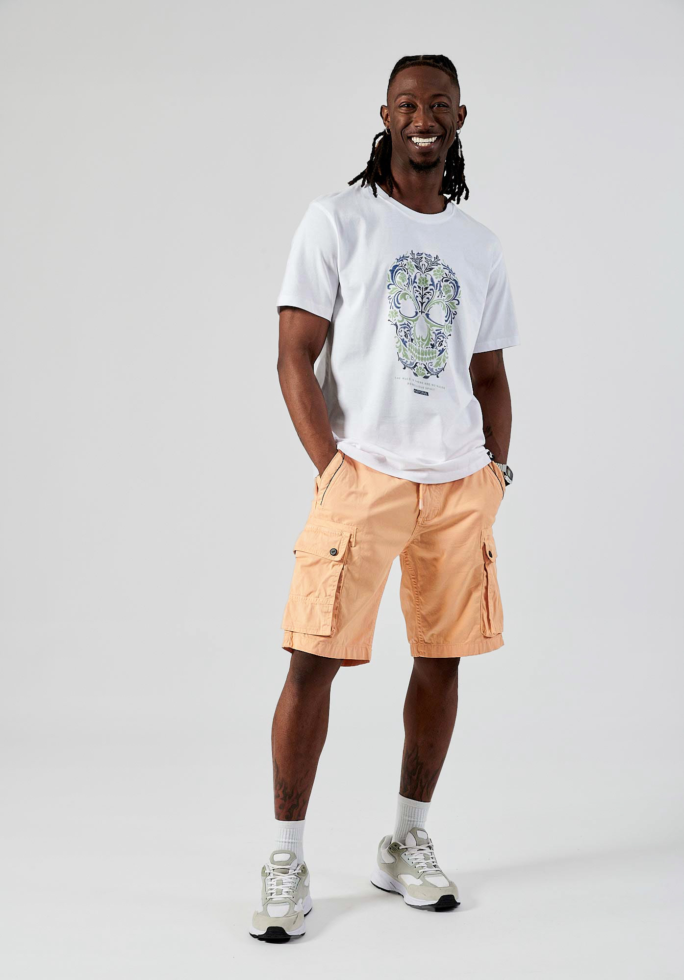 BAROK  T-shirt blanc homme 100% coton bio