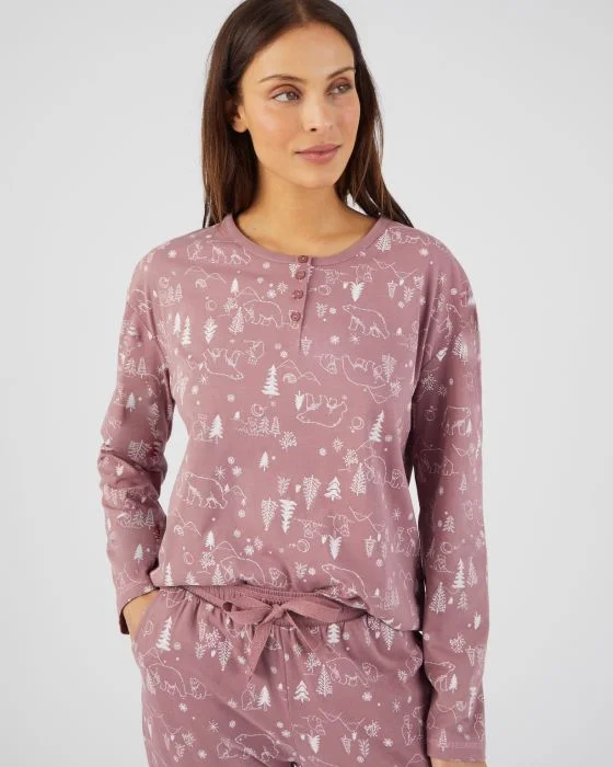 Pyjama à motifs maille jersey