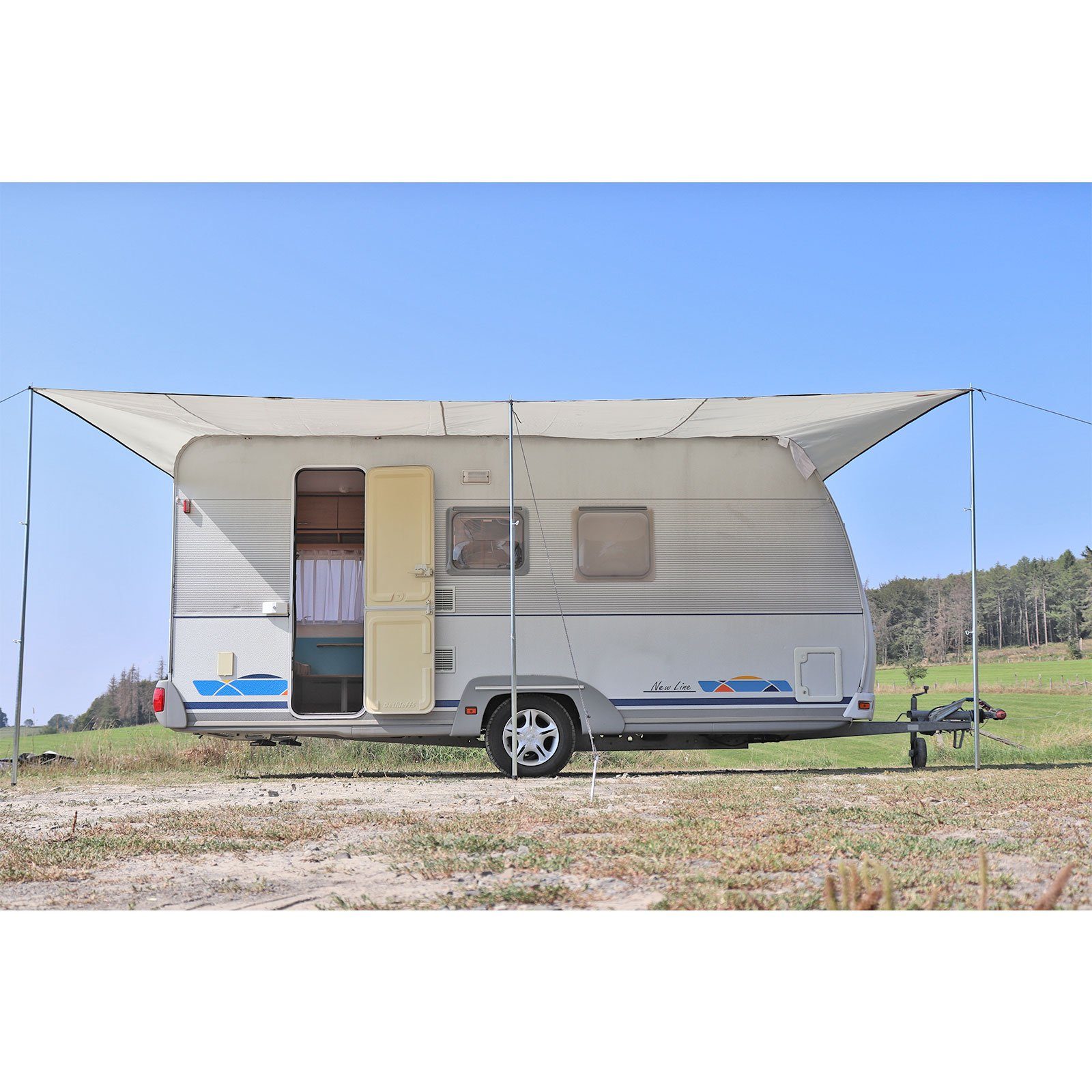 deiwo Sonnensegel deiwo Premium Sonnendach Sonnensegel grau 300 x 240cm