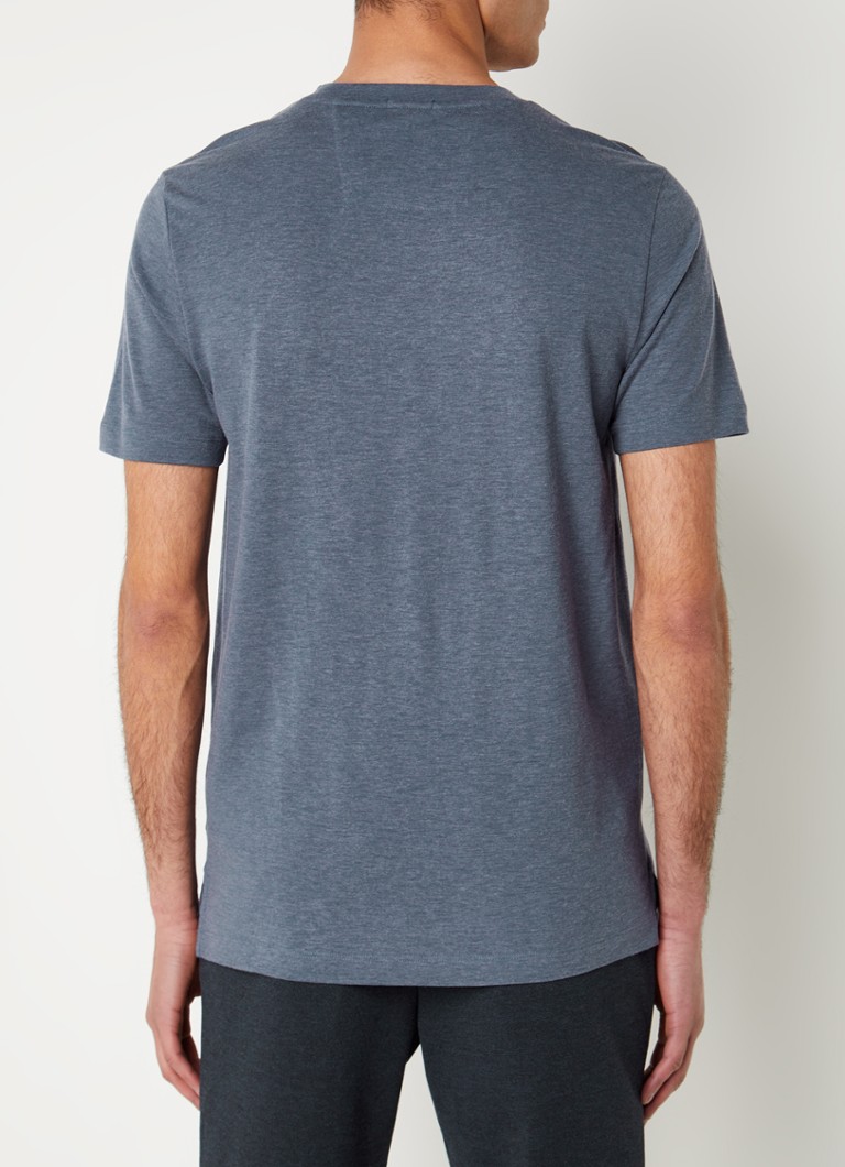 HUGO BOSS  P-Tessler T-shirt in wolblend met gemêleerd dessin