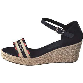Tommy Hilfiger Corporate Webbing Low Wedge in blau