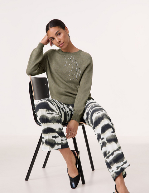 Pullover mit Strassstein-Dekor