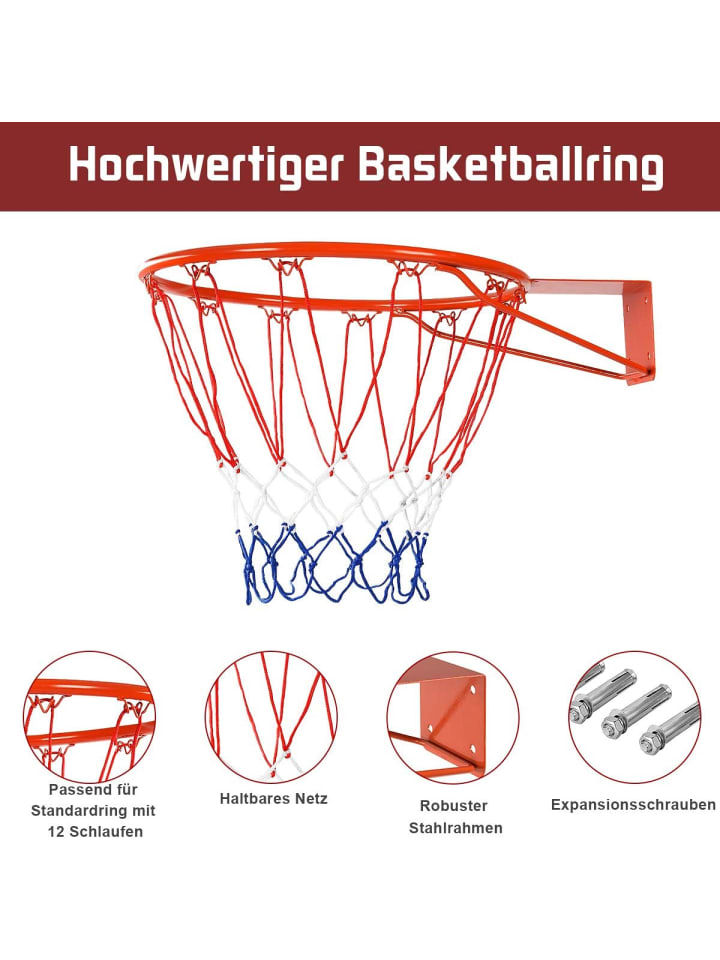 COSTWAY Basketballring in Orange günstig kaufen 45 x 45 cm