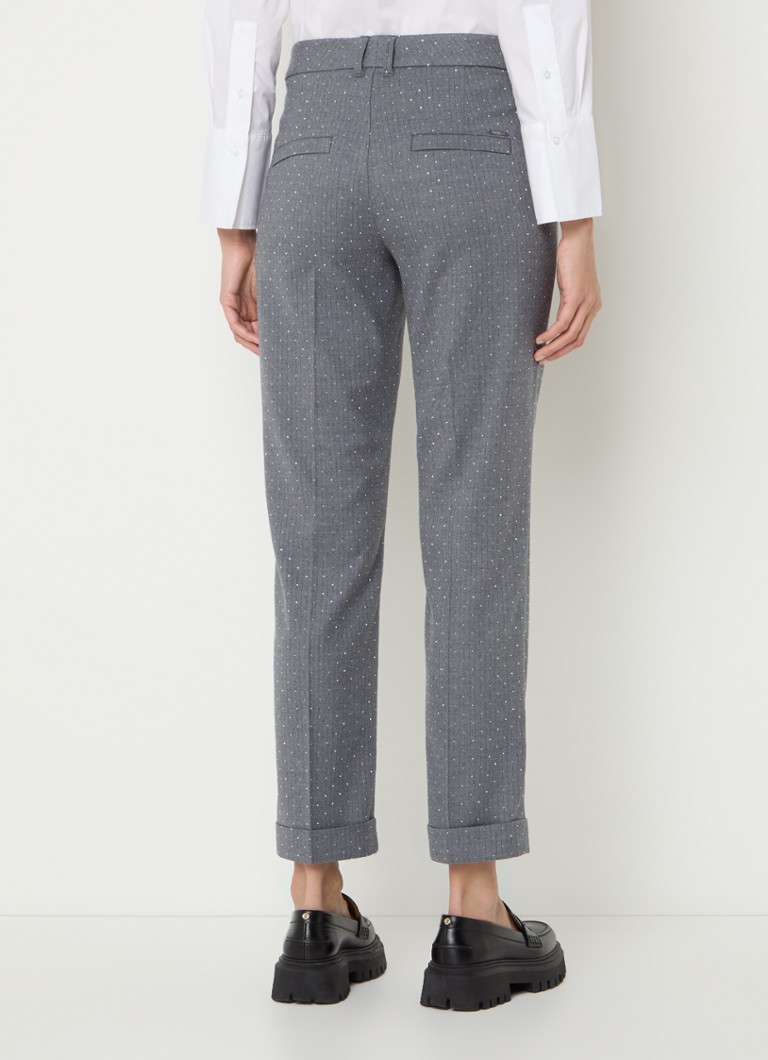 Pantaloni chino slim fit a vita media Rosner May con strass