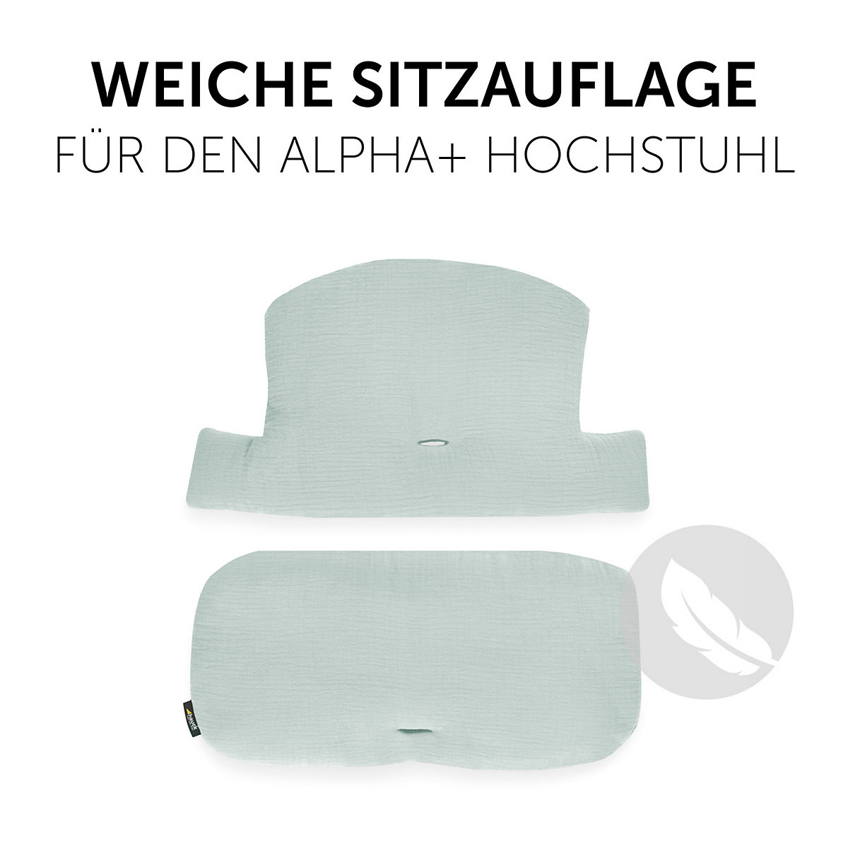 Sitzauflage Alpha Highchair Pad Select, Musselin Mint
