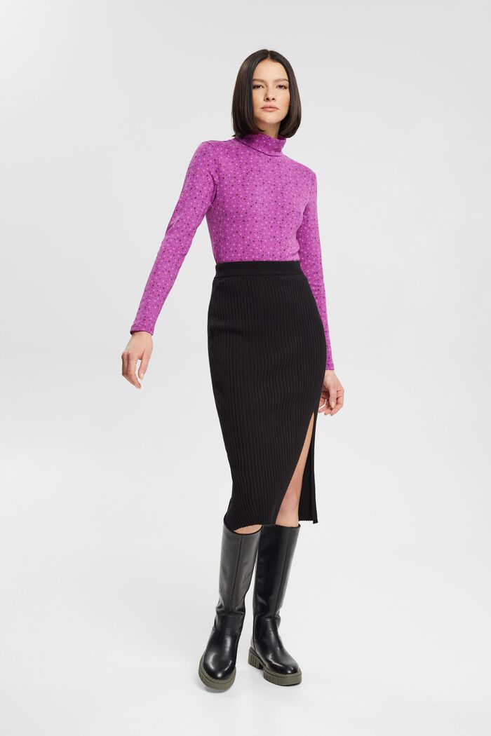 Longsleeve mit Muster, 100 % Baumwolle