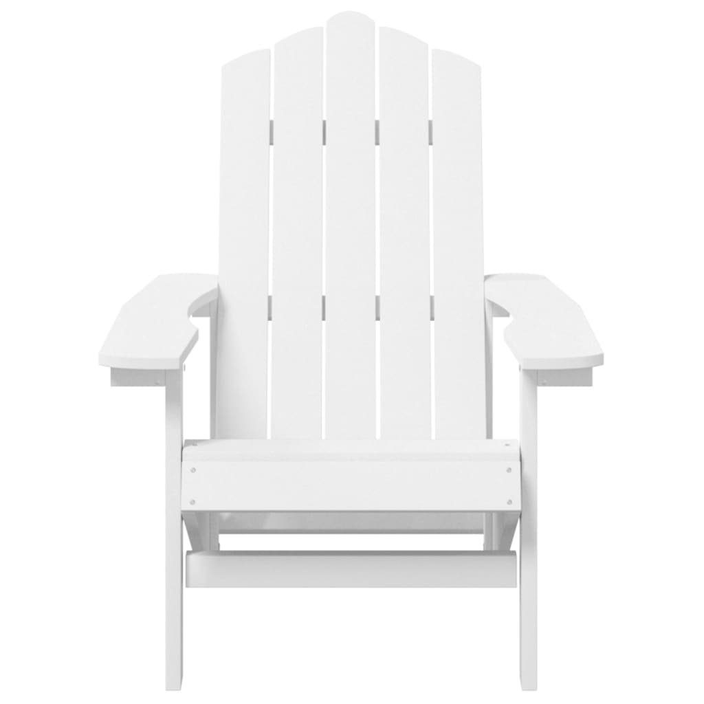 vidaXL Gartenstuhl Adirondack-Gartenstuhl HDPE Weiß (1 St)