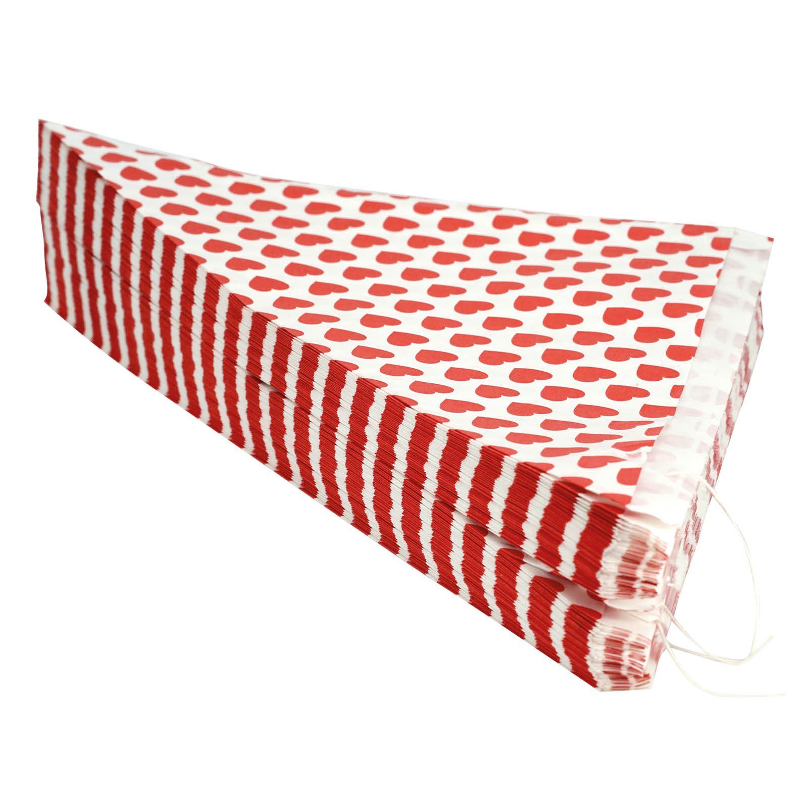 what the shop Spritzbeutel Spitztüten 100 Stück Weiß mit Herzen 250 gr. Aus Papier gefertigt, Kompostierbar