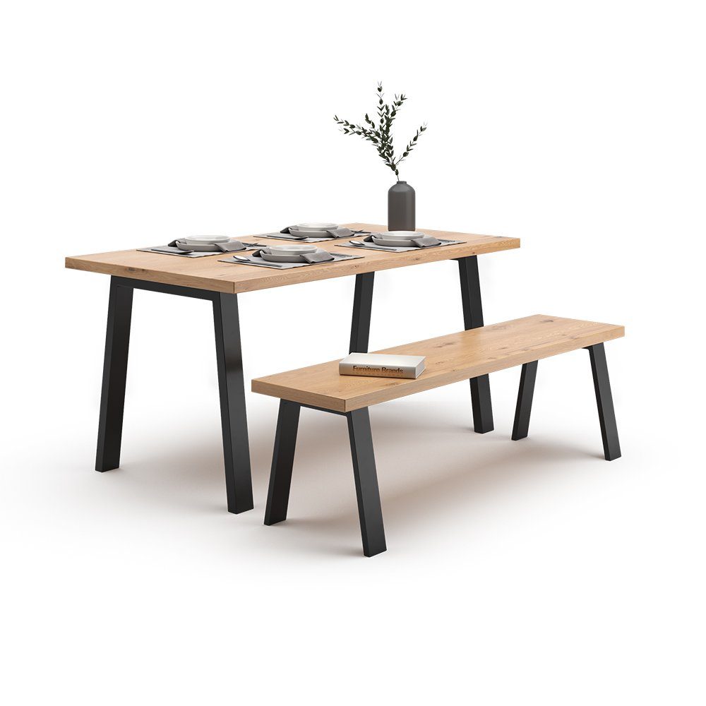 Vicco Tischbein Tischkufen U-Form LOFT 72cm 2-er Set