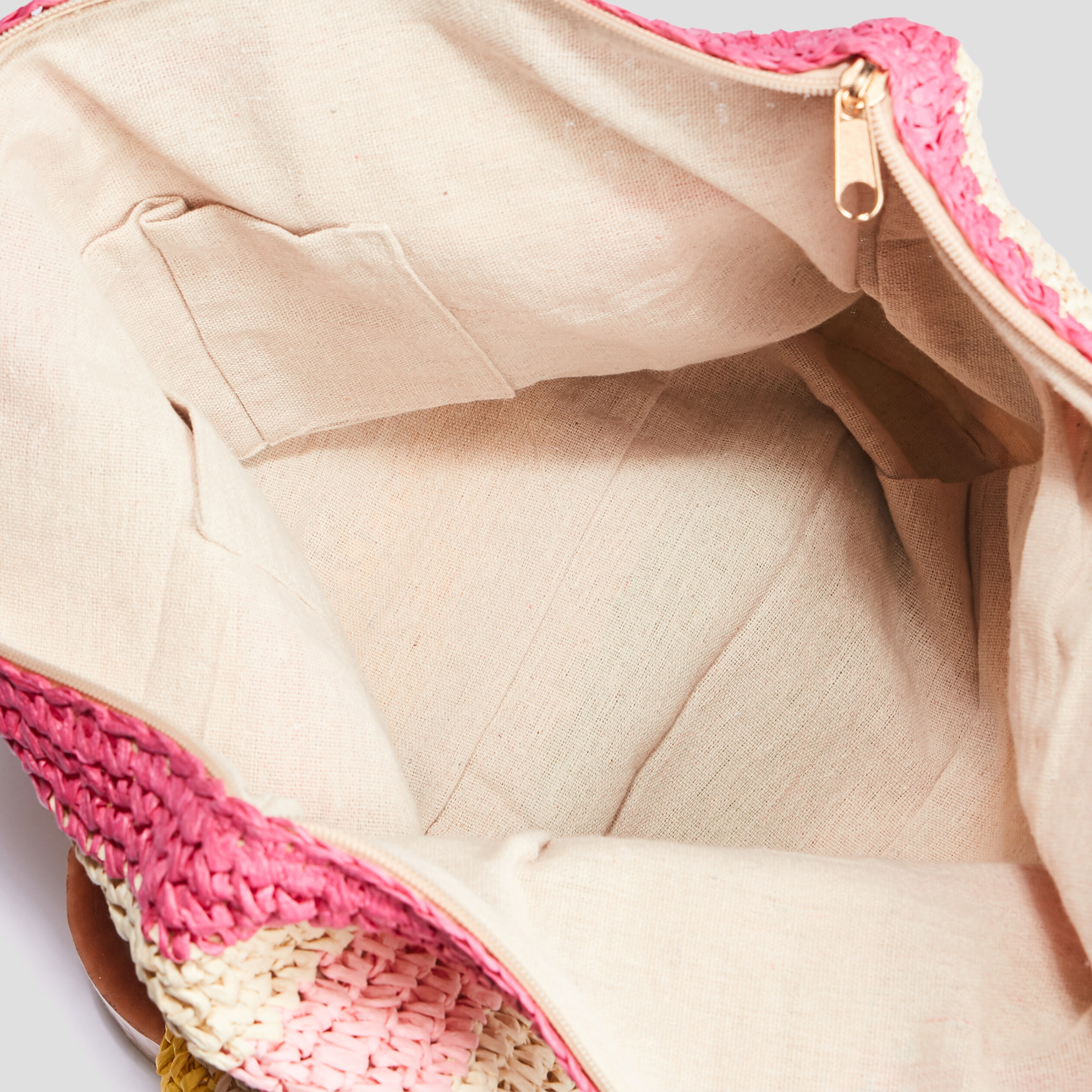 Sac cabas tressé multicolore femme | La Halle