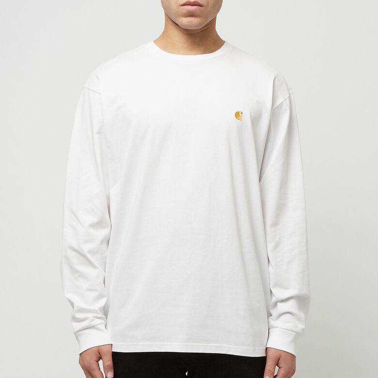 Carhartt WIP Longsleeve Chase T-Shirt white/gold
