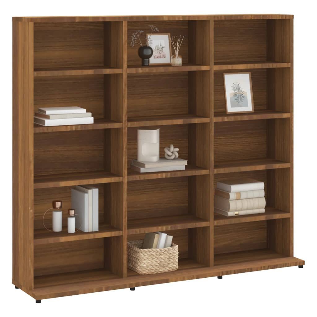 vidaXL CD-Regal CD-Regal Braun Eichen-Optik 102x23x89,5 cm Holzwerkstoff, 1-tlg.