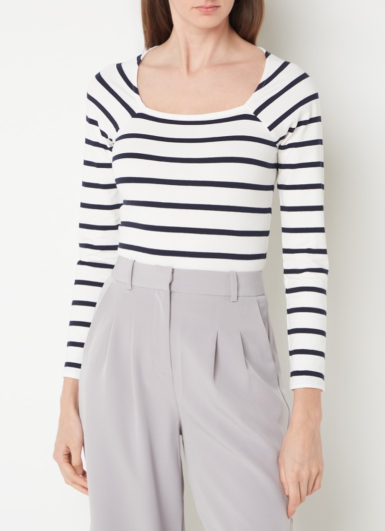 French Connection Rallie top with stripe print