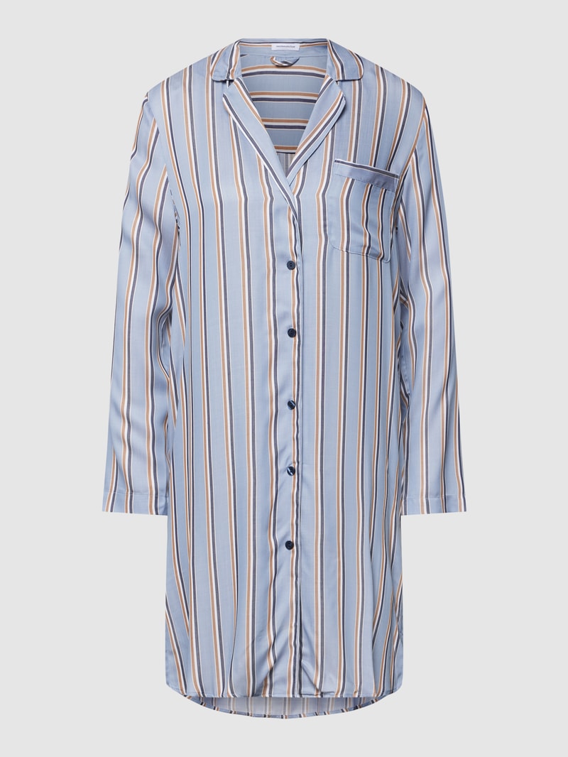 Nachthemd mit Streifenmuster Modell 'NIGHTDRESS' in offwhite