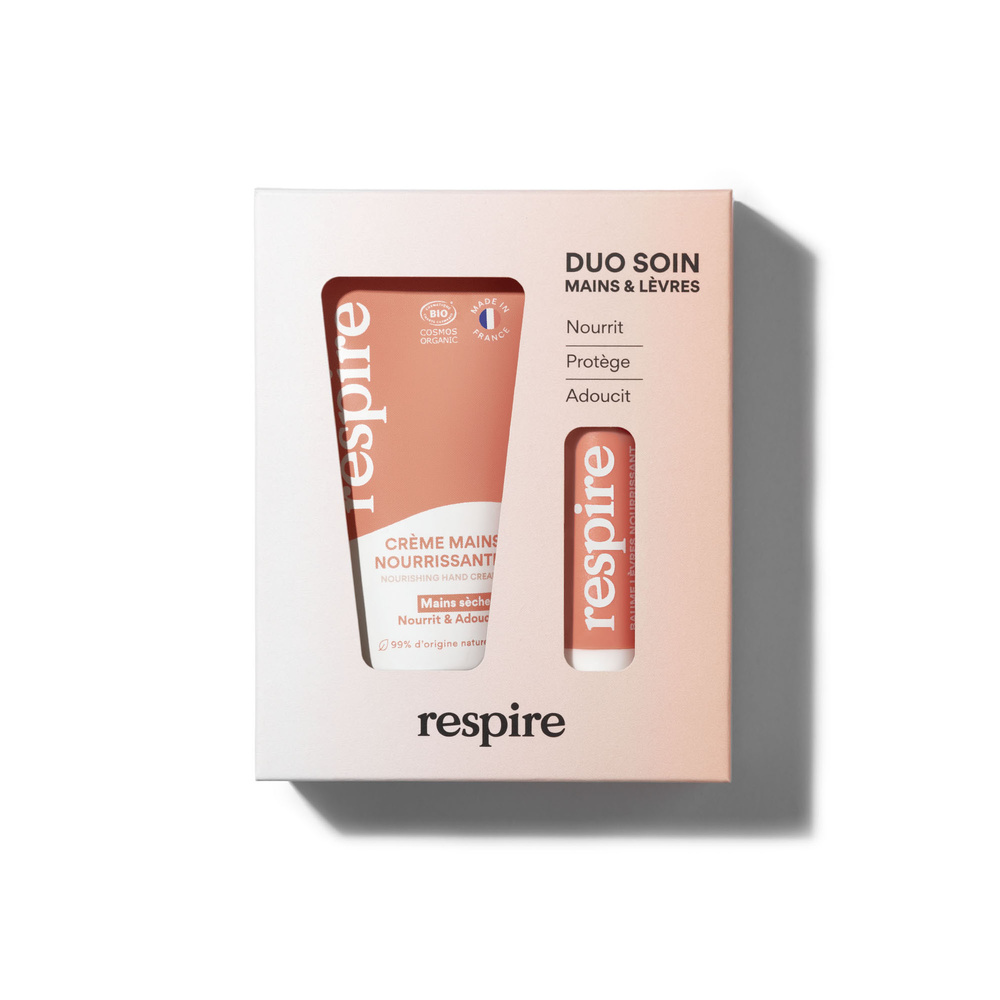 Respire Duo Soin Mains & Lèvres Coffret