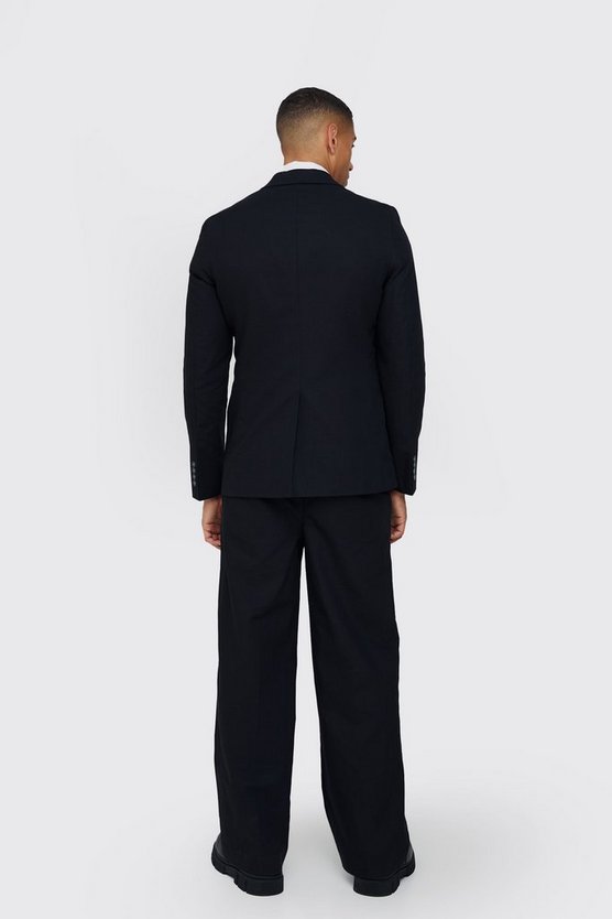 Mix & Match Slim-Fit Blazer aus Leinen-Mischung