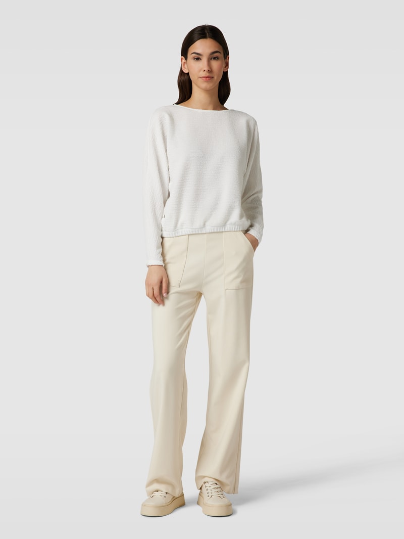 Sweatshirt mit Strukturmuster Modell 'Gilora' in offwhite