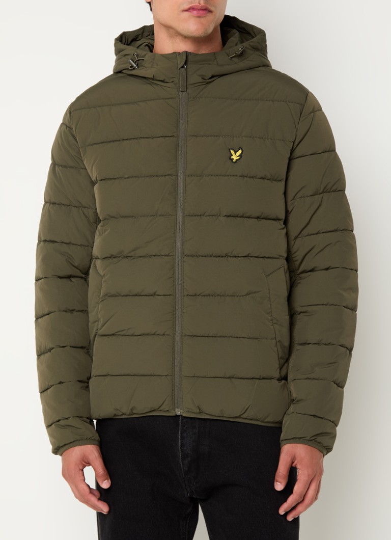 Jachetă matlasată cu glugă și logo Lyle & Scott