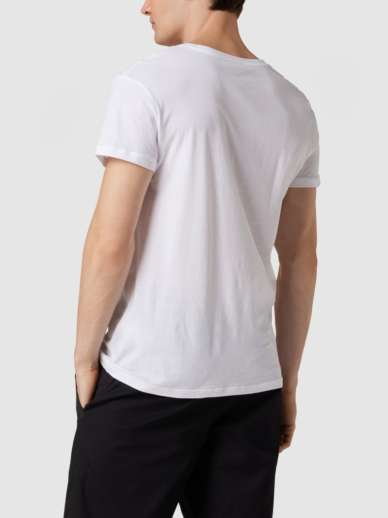 T-Shirt im 2er-Pack mit Brand-Schriftzug in schwarz