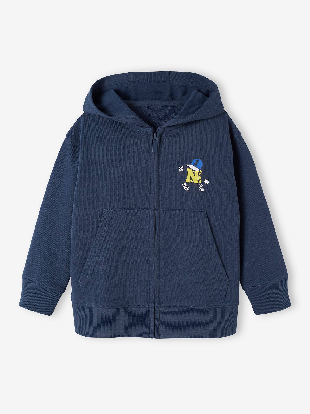 Vertbaudet Jungen Sport-Set: Sweatjacke, T-Shirt & Shorts - marine