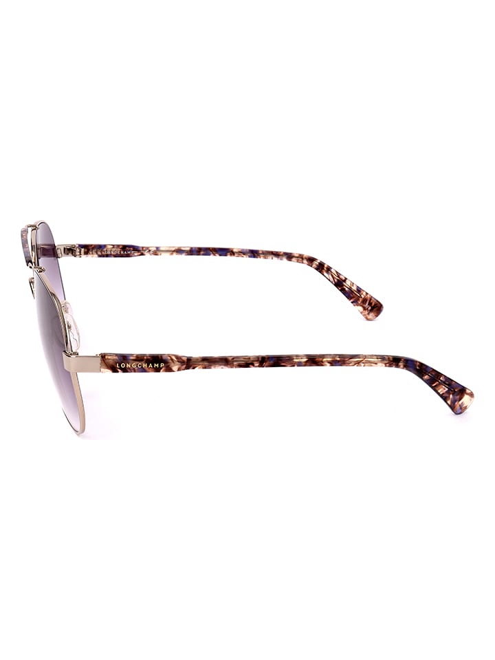 Longchamp Damen-Sonnenbrille in Gold-Braun/ Lila günstig kaufen 61