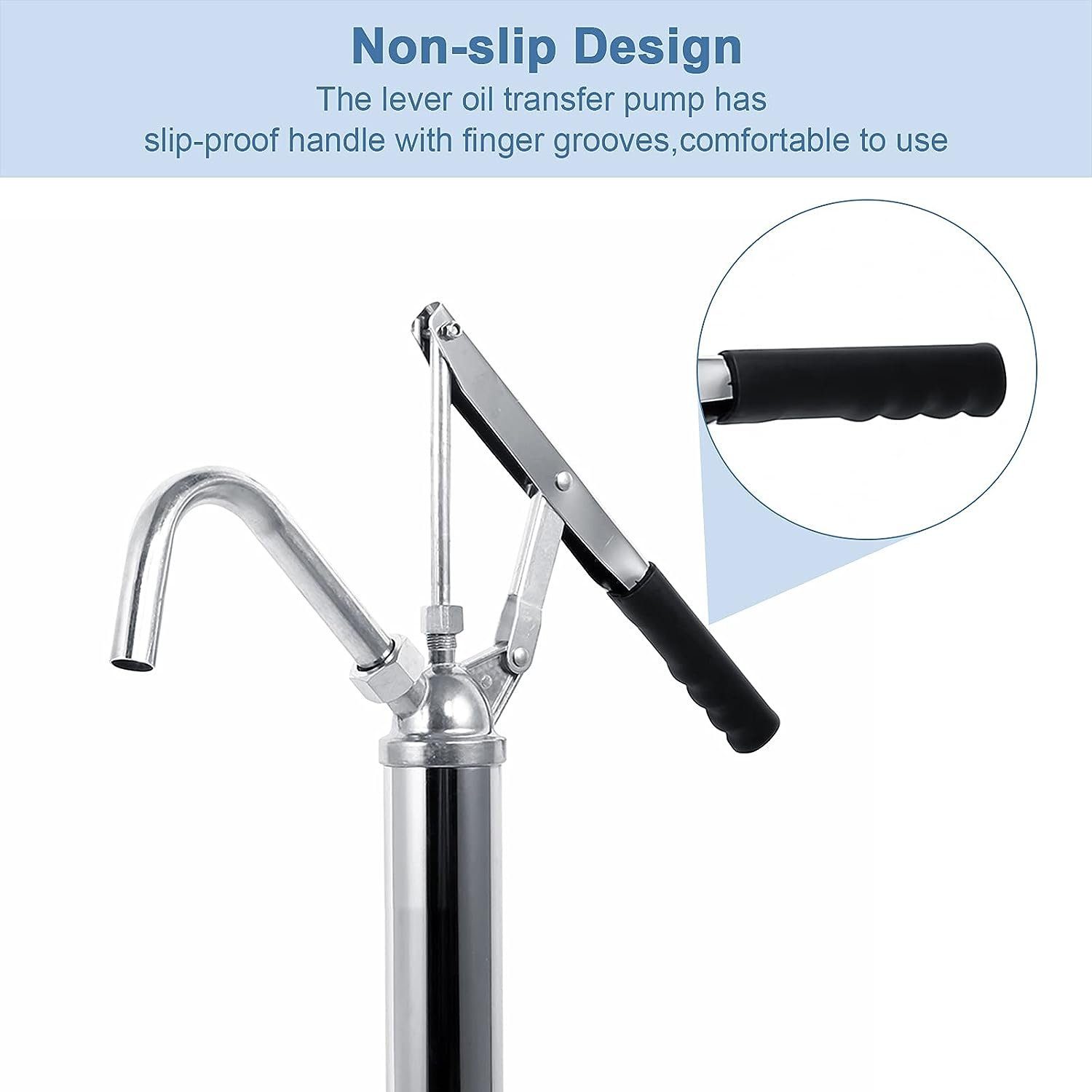 BlingBin Ölabsaugpumpe Ölfaßpumpe mit Hebel Handpumpe Hebelpumpe Fasspumpe 20L/min (1-tlg), 20L/min