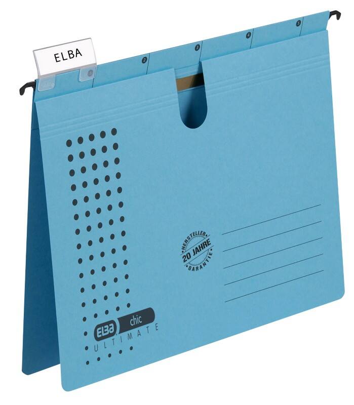 ELBA Hängehefter Chic Ultimate DIN A4 Blau Karton 5 Stück