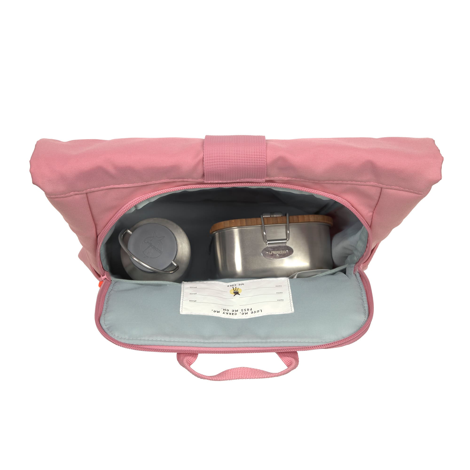 Kinderrucksack Rolltop, Pink