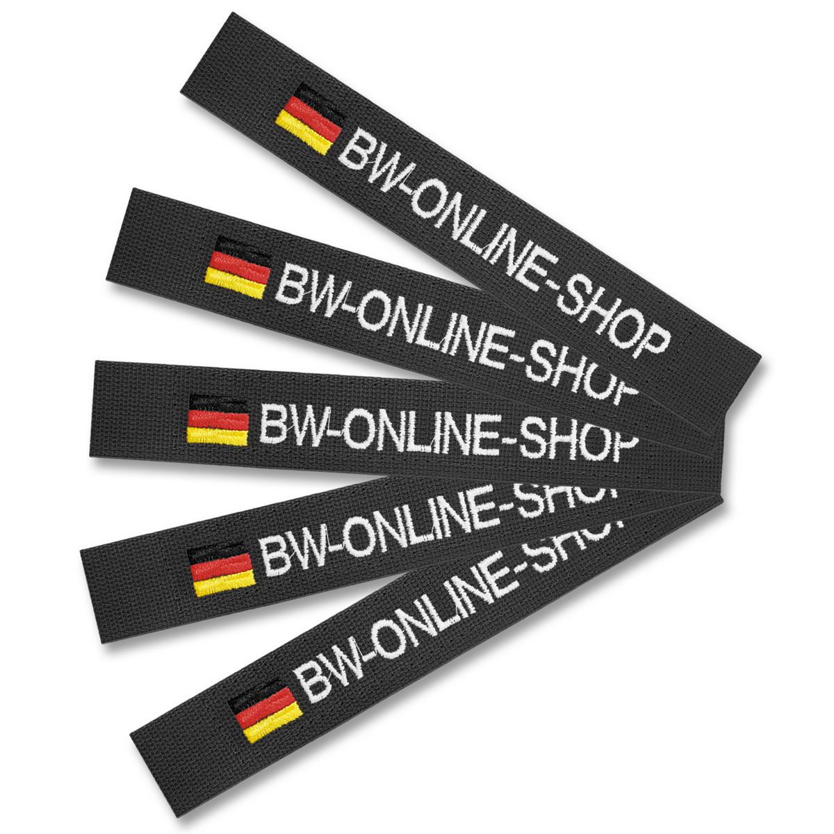 Namensstreifen mit Klett 5er-Satz Flagge