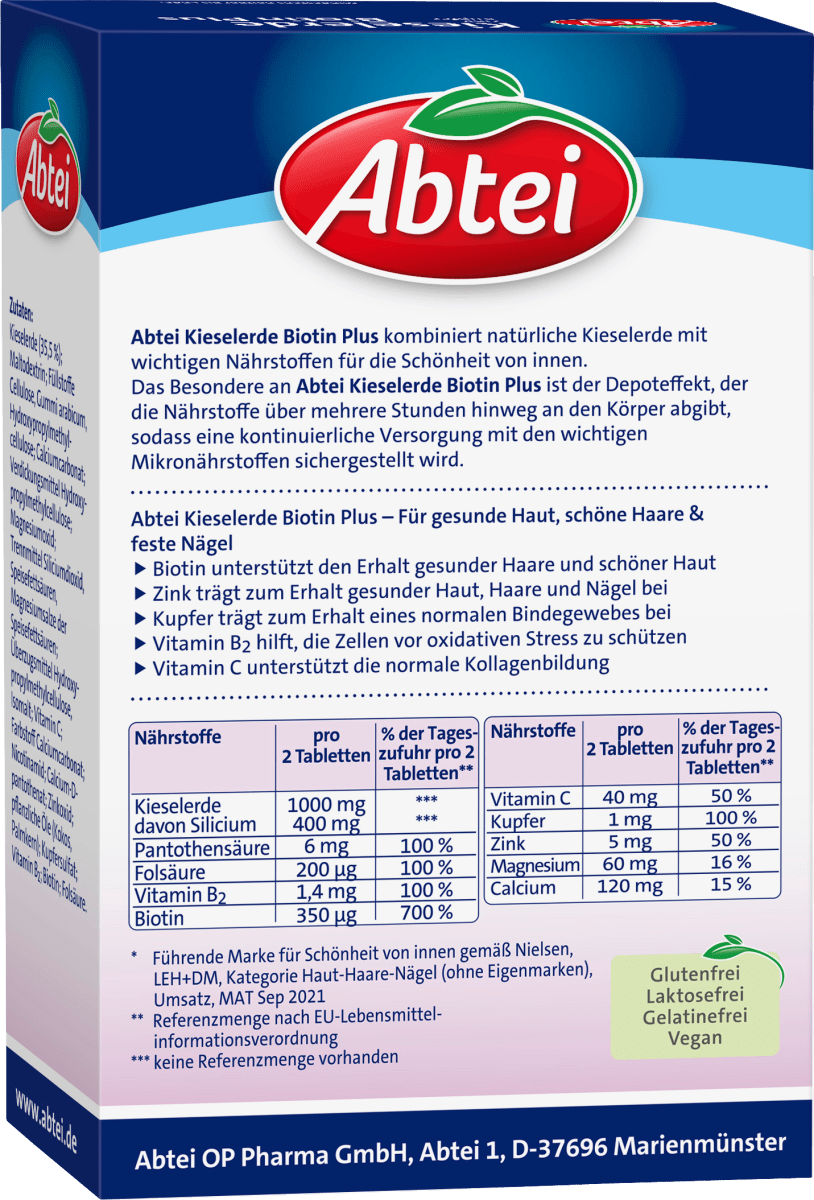 Kieselerde Biotin Plus Tabletten 56 St, 75 g