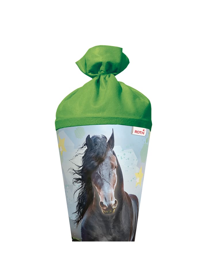 ROTH Schultüte groß Power Horse 70 cm in Grün günstig kaufen onesize