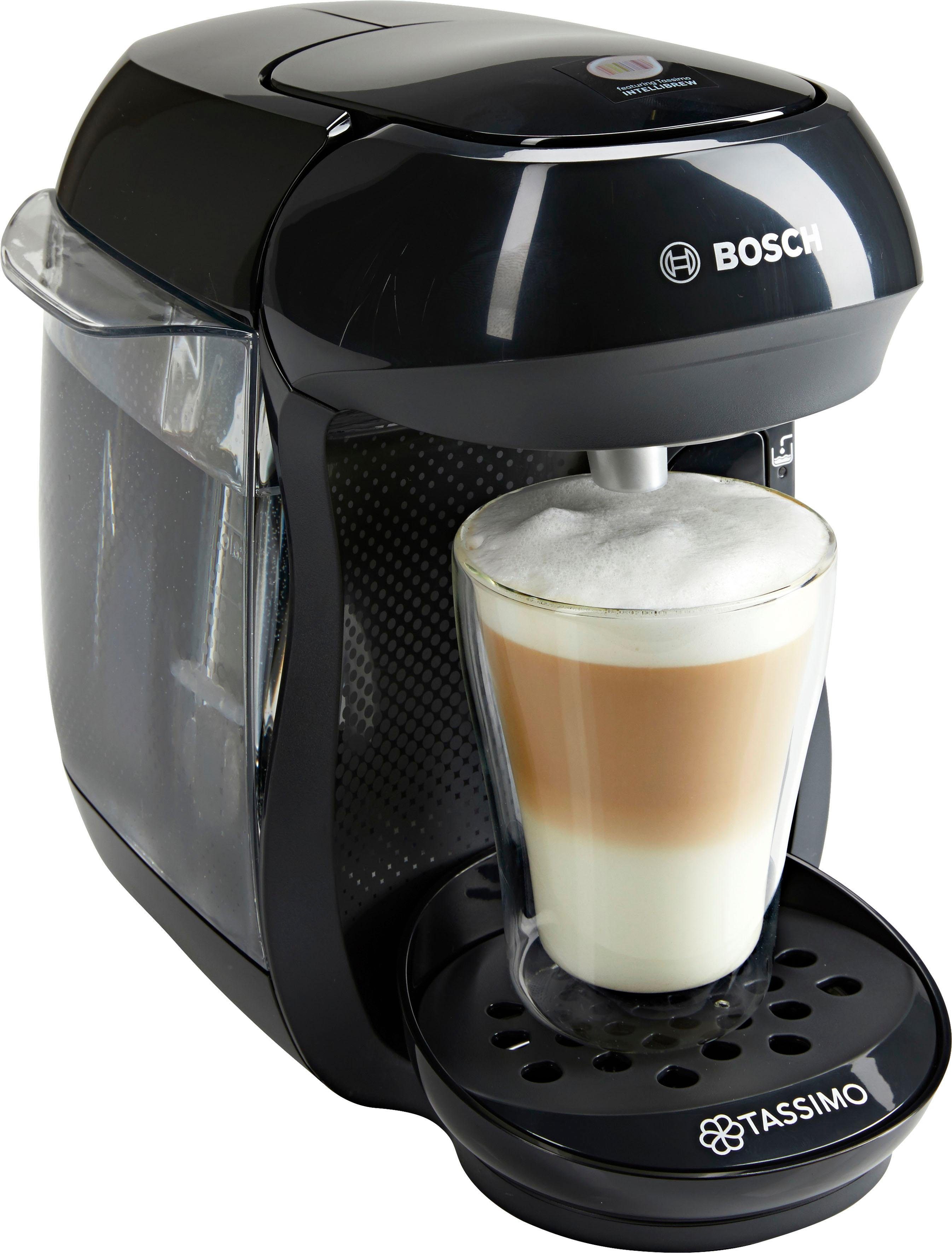 TASSIMO Kapselmaschine HAPPY TAS1002N, 1400 W, vollautomatisch, geeignet für alle Tassen, platzsparend