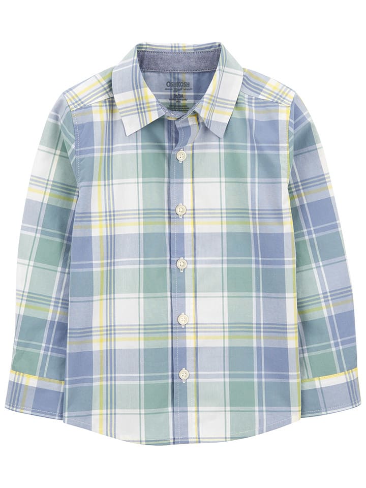 OshKosh Hemd in Grün/ Hellblau günstig kaufen