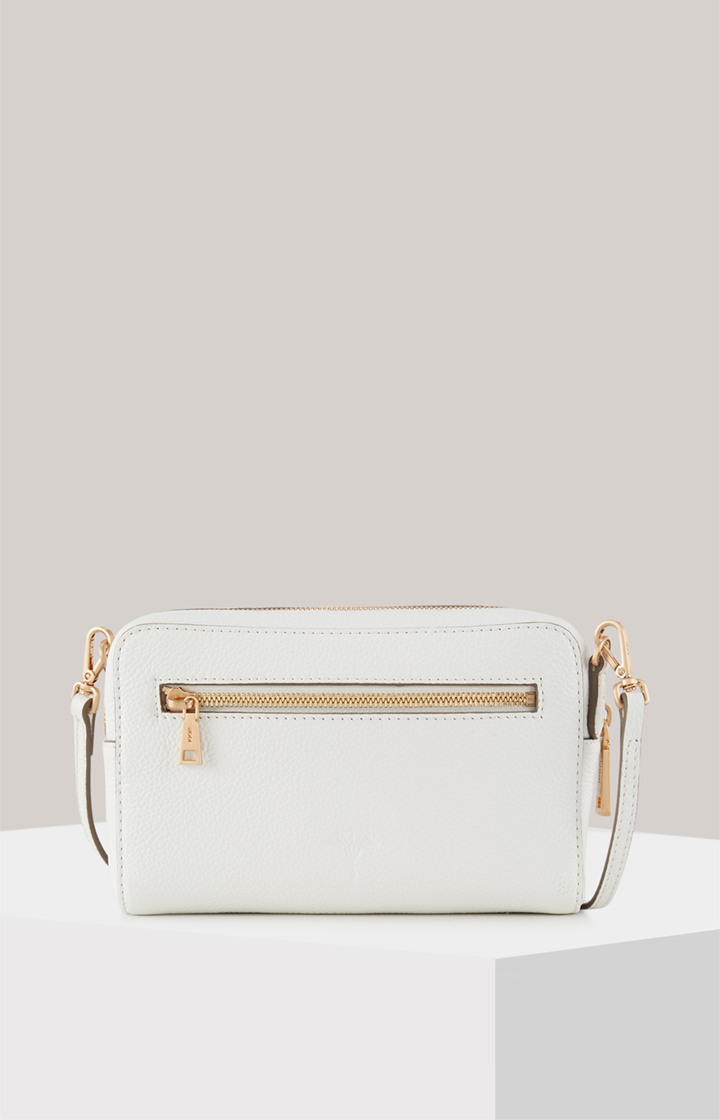 Leder-Schultertasche Estate Casta in Weiß