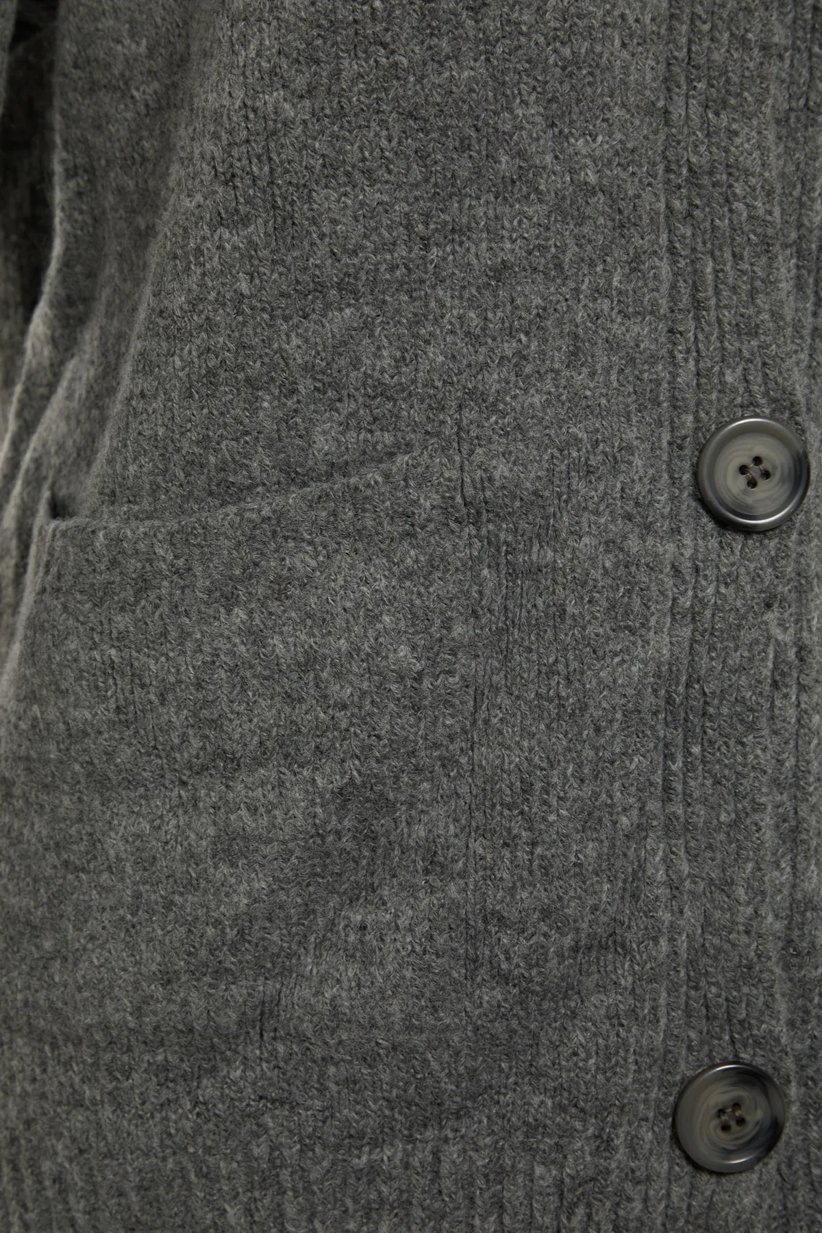 Trendyol Collection  Anthrazitfarbener Basic-Cardigan aus weicher, strukturierter Strickware TWOAW20HI0213