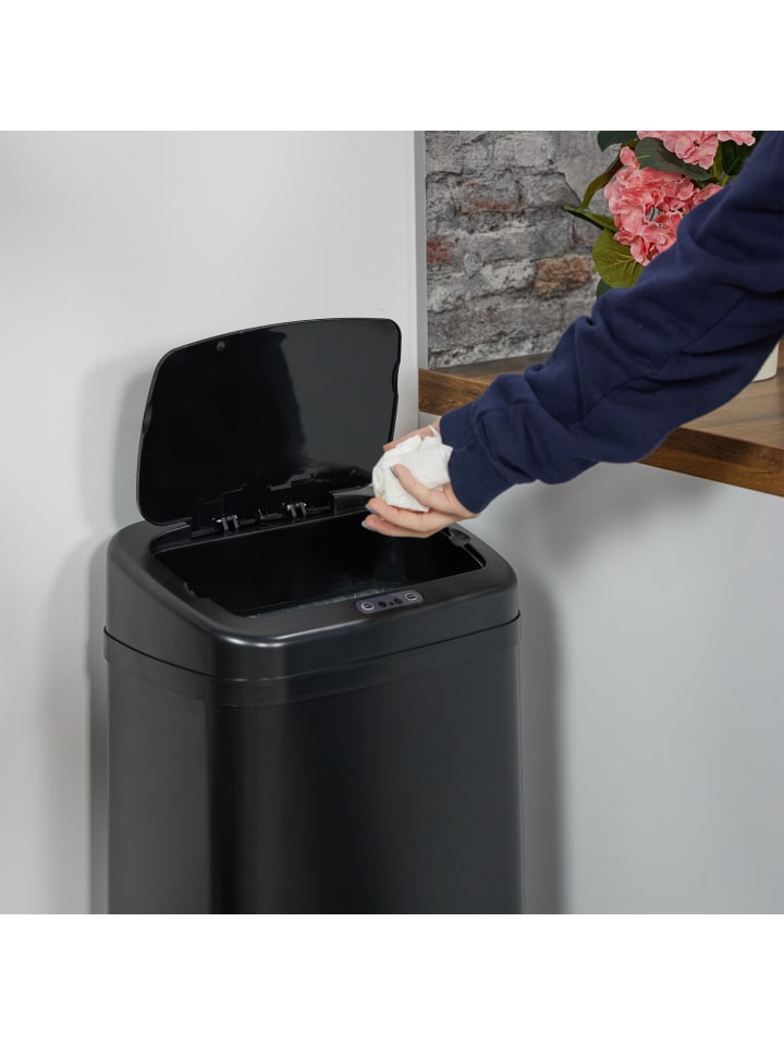 relaxdays Mülleimer mit Sensor in Schwarz - 40 Liter günstig kaufen onesize