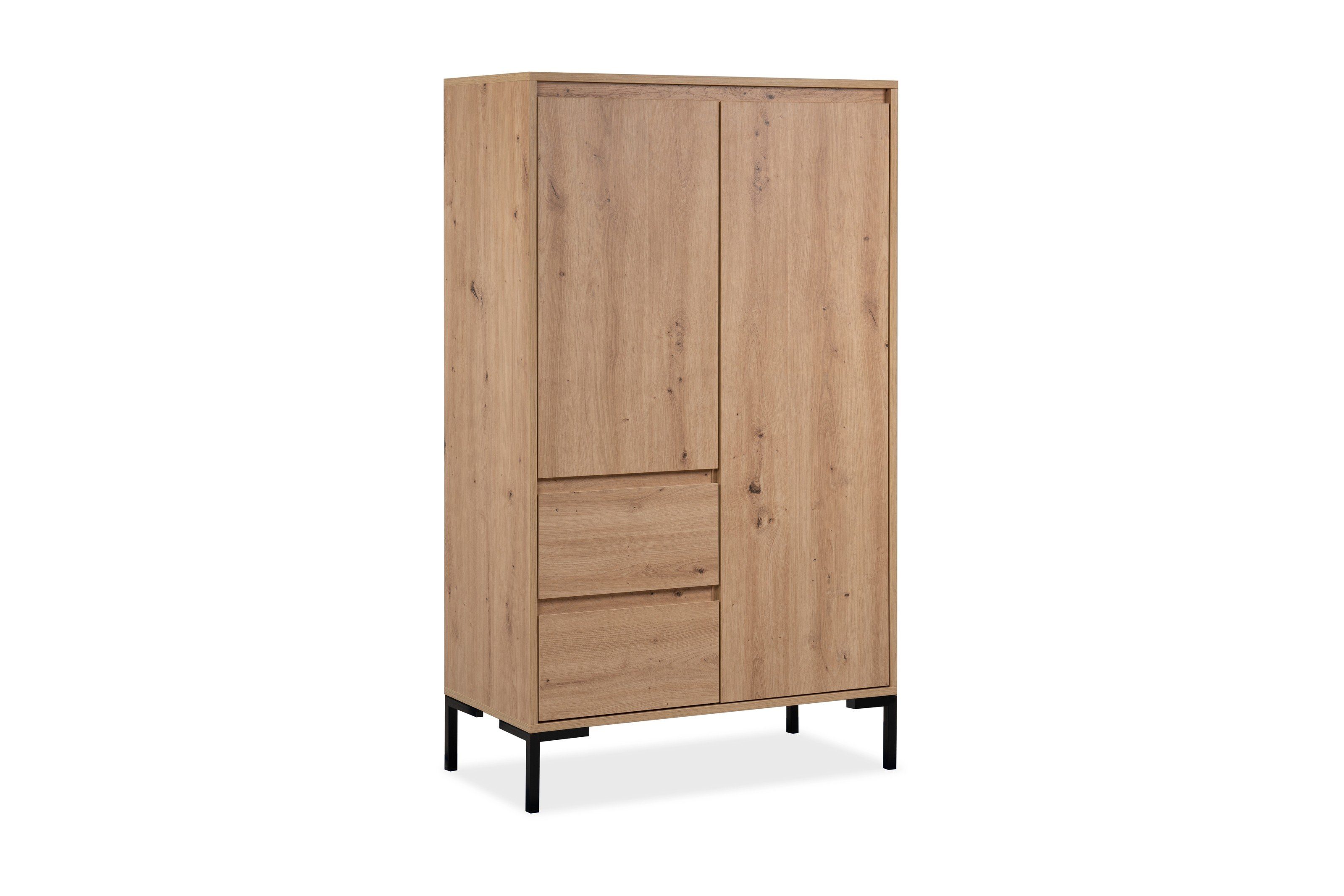 möbelando Highboard Korsika (BxHxT: 81x139x40 cm), in Dekor Artisan Oak