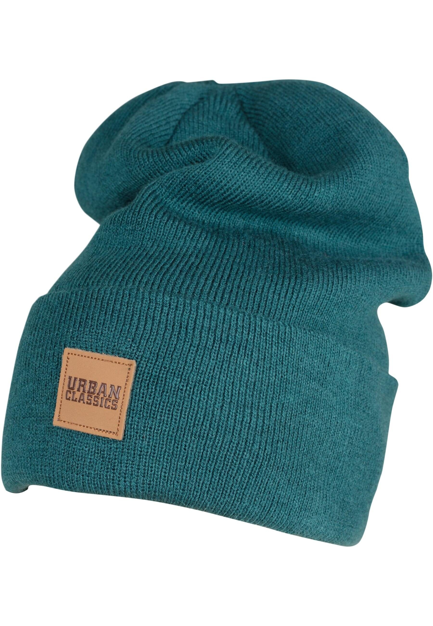 URBAN CLASSICS Beanie Unisex Synthetic Leatherpatch Long Beanie (1-St)