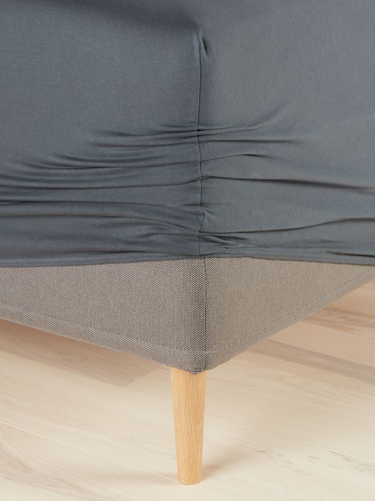 Drap-housse JETTE doré Jersey JETTE 75x200x35cm gris