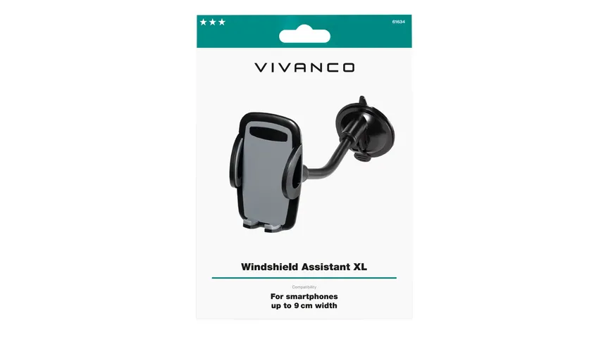 Vivanco Assistant XL, Kfz Halterung mit Saugnapf für Smartphones