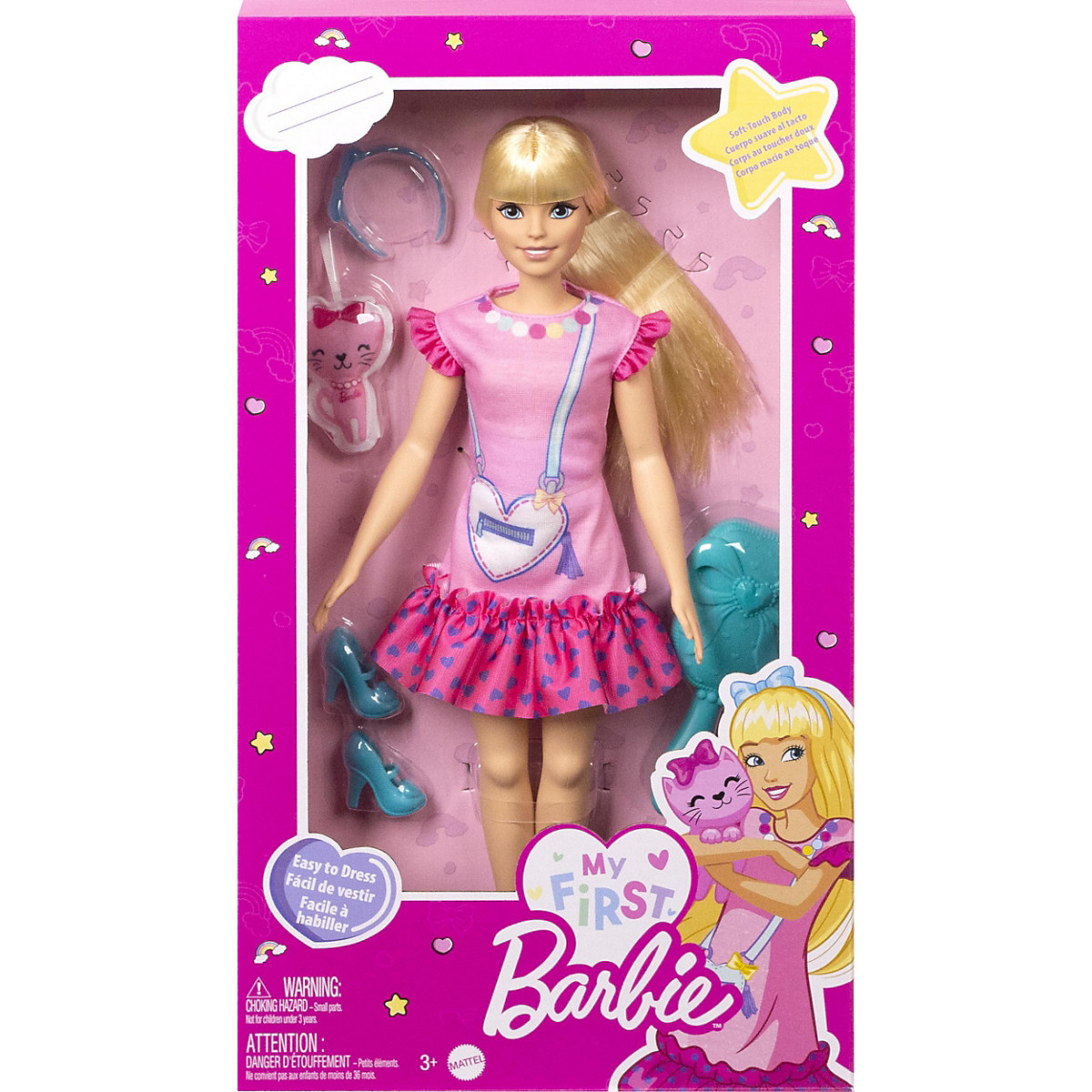 Barbie-Puppe für Vorschulkinder, My First Barbie Malibu, ca. 34 cm