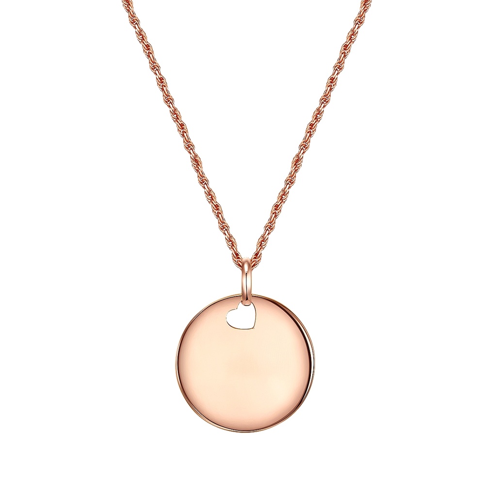 Glanzstücke München Collier en argent Coeur Argent sterling en Or rose collier