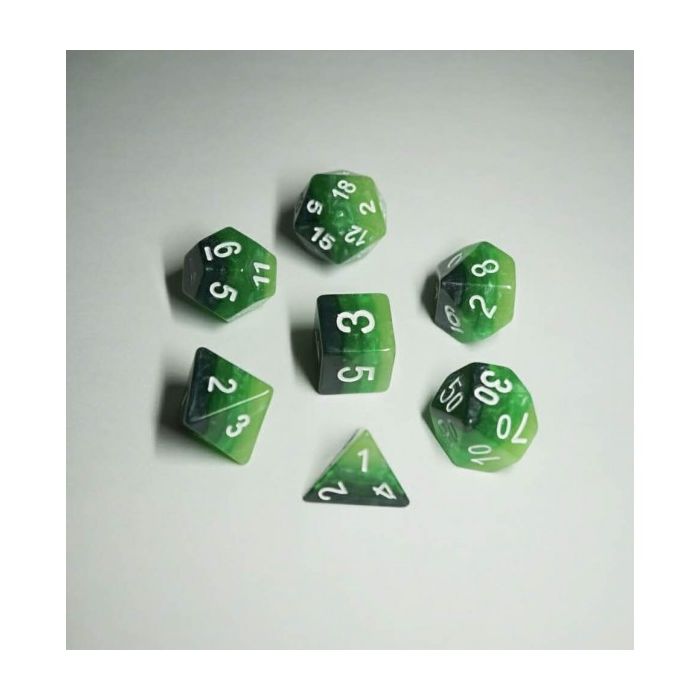 Green Gradients dice set